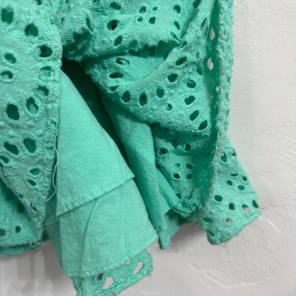 Lilly Pulitzer Chrisella Eyelet Embroidered Midi Belted Shirt Dress Green Size 0 - Picture 5 of 14